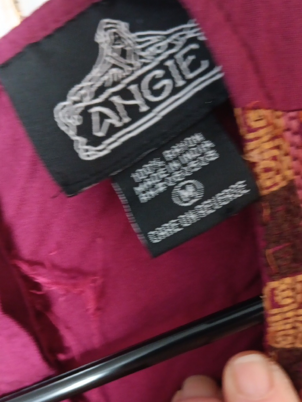 Angie Wine Red Embroidered Peasant Blouse - Picture 2 of 9